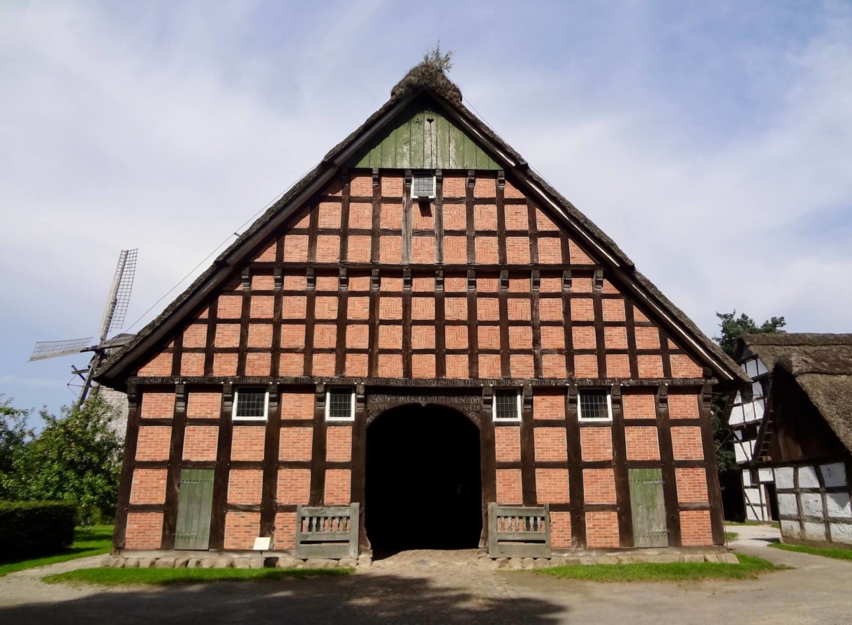 Old farm house in the open-air museum Cloppenburg in Lower Saxony, Germany