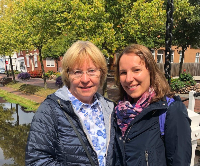 Tour guides Sonja Irani and Elisabeth Irani in Papenburg, Germany