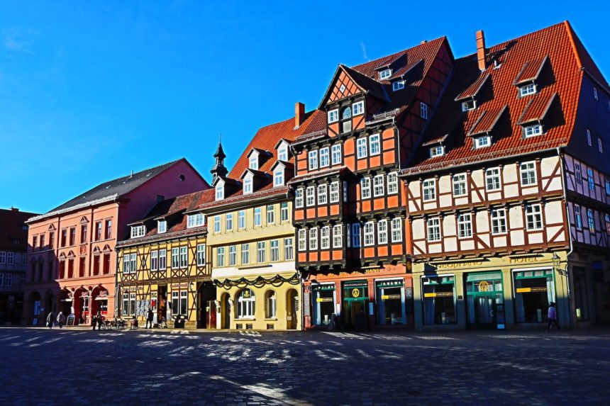 Row of houses in Quedlinburg, Germany