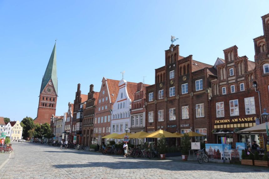 The high street of Lüneburg, Germany