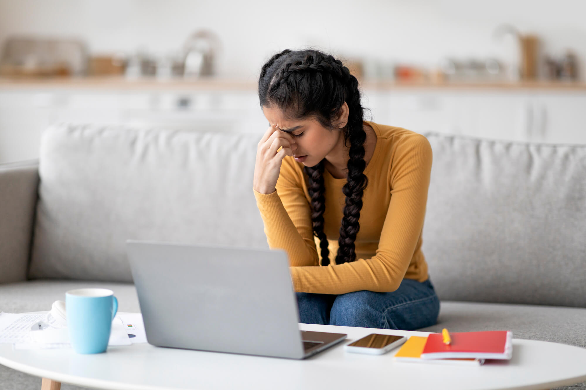 Stressed young female. Photo: Envato Elements.