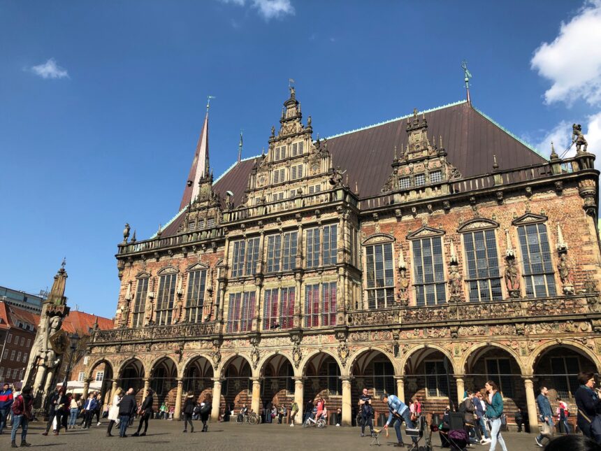 Medieval market square in Bremen, Germany