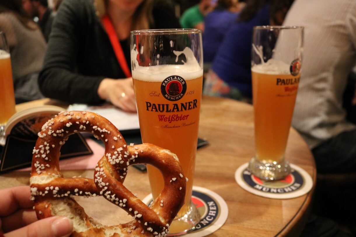 Beer and prezels on the Bavarian food and drink tour