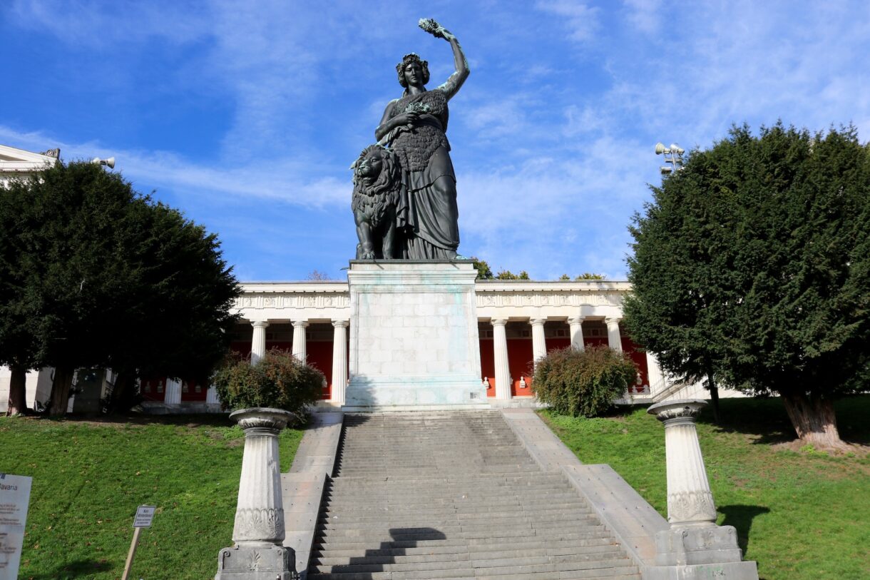 The Bavaria statue and hall of honor in the back