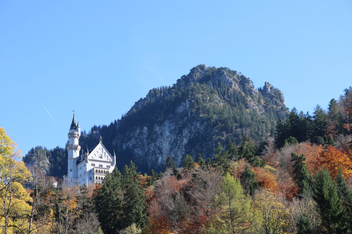 Neuschwanstein Castle as seen from the valley