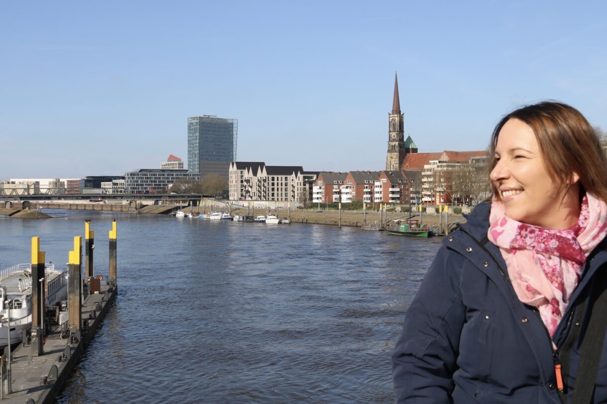 Ancestry Tour Guide Sonja Irani at Bremen Harbor