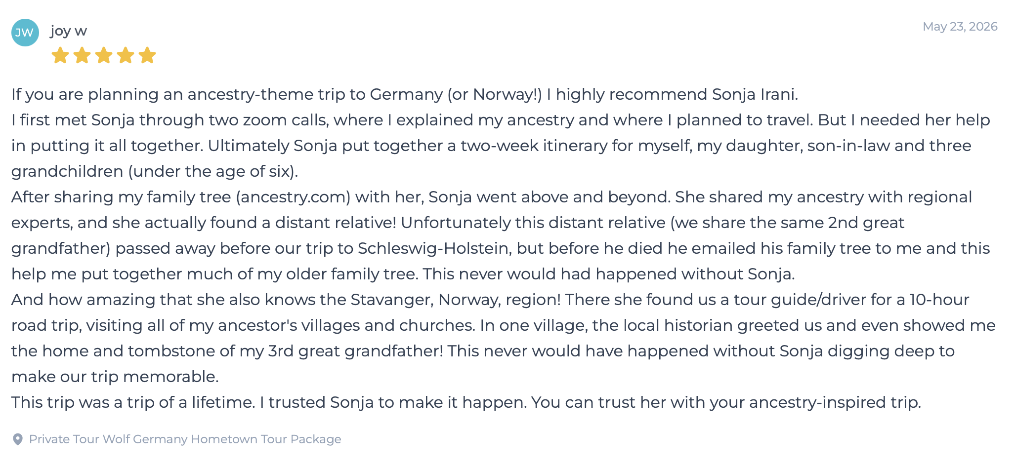 Testimonial Joy W.
